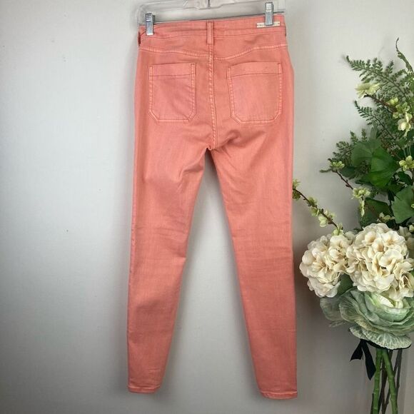 ANTHROPOLOGIE Pilcro High-Rise Skinny Jeans | ankle length pants | apricot | siz - Picture 4 of 10